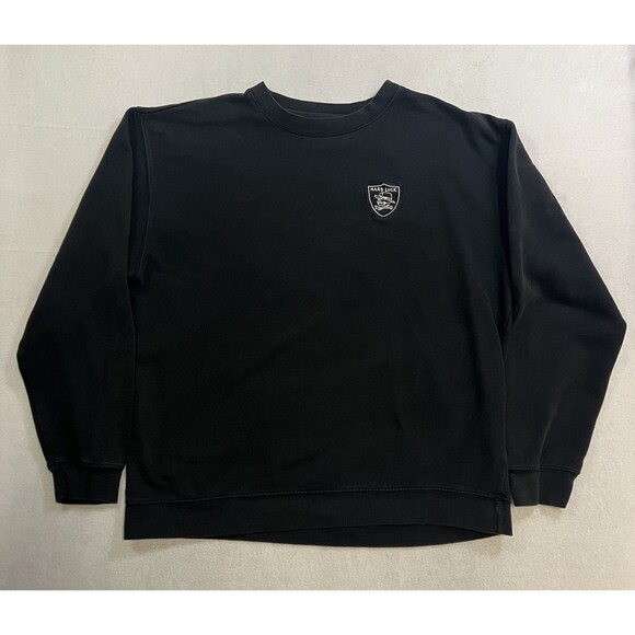 Hard Luck Sweatshirt Men's Size XL Black Graphic Skater Y2K Old School Skull - Picture 1 of 8
